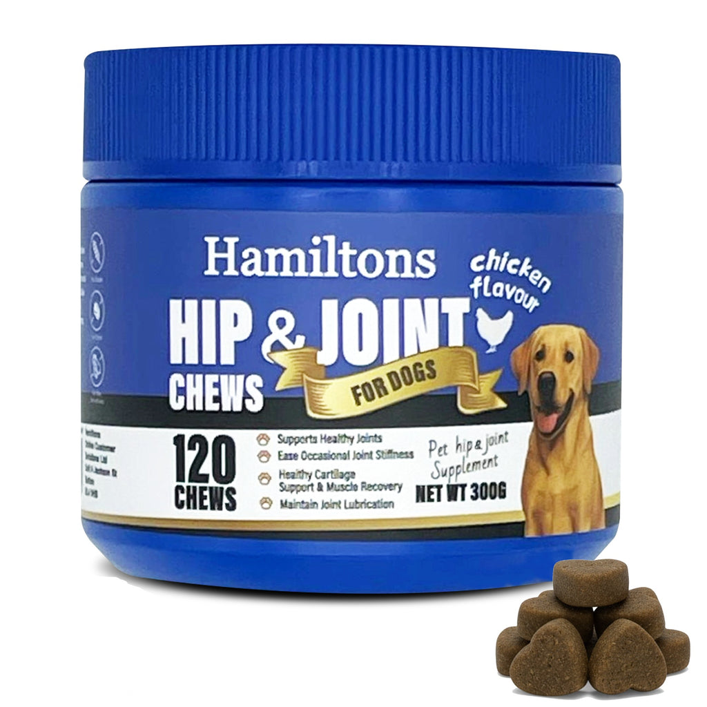 Hamilton’s Hip & Joint Supplement for Dogs – 120 Chicken Flavour Chews