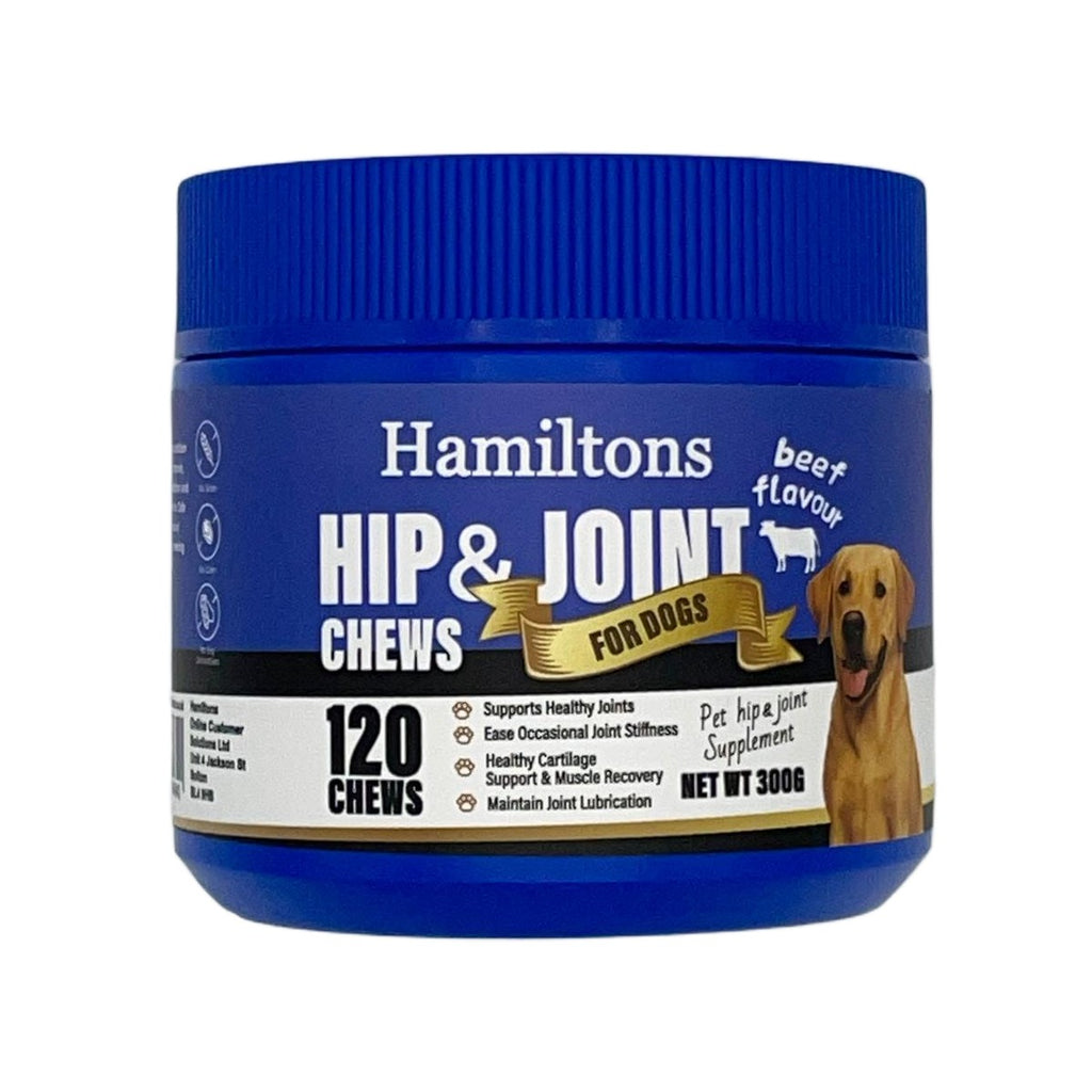 Hamilton’s Hip & Joint Supplement for Dogs – 120 Beef Flavour Chews